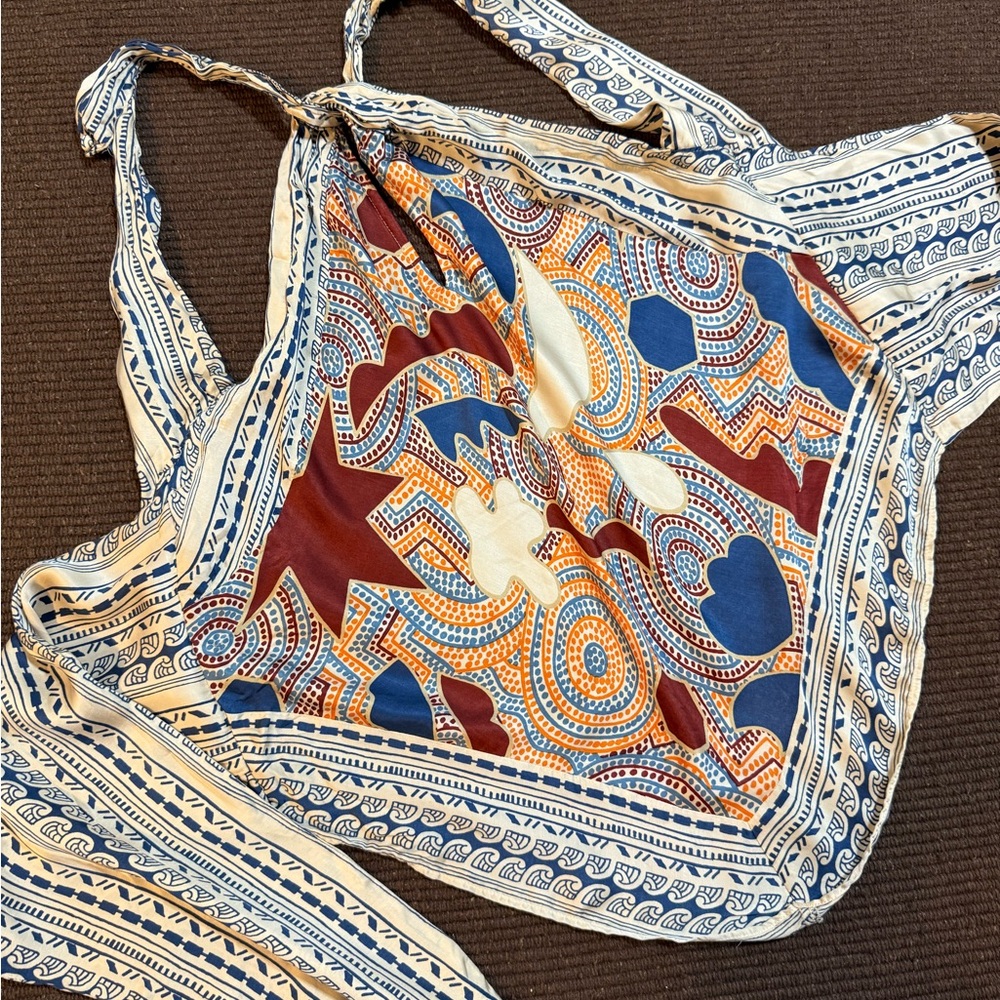 Anthropologie Multicolor Patterned Bandana Halter